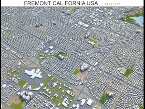fremont city california usa 30km 3D Model