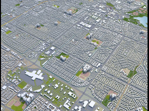 fremont city california usa 30km 3D Model