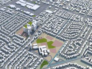 fremont city california usa 30km 3D Model