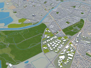 fremont city california usa 30km 3D Model