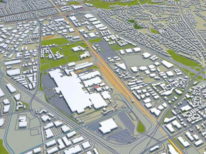 fremont city california usa 30km 3D Model