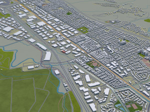 fremont city california usa 30km 3D Model