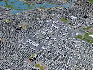 fremont city california usa 30km 3D Model