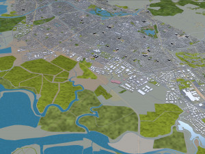 fremont city california usa 30km 3D Model