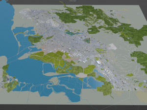 fremont city california usa 30km 3D Model