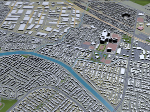 fremont city california usa 30km 3D Model