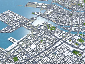 fukuoka city japan 50km 3D Модель