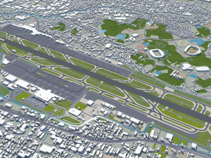 fukuoka city japan 50km 3D Модель