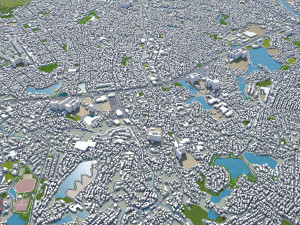 fukuoka city japan 50km 3D Модель