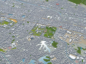 fukuoka city japan 50km 3D Модель
