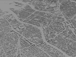 cidade de fukuoka jap&atilde;o 50 km Modelo 3D