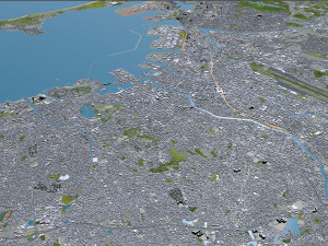 fukuoka city japan 50km 3D Модель
