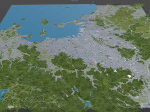 fukuoka city japan 50km 3D Модель