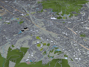 fukuoka city japan 50km 3D Модель