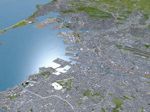 fukuoka city japan 50km 3D Модель