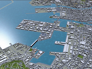 fukuoka city japan 50km 3D Модель