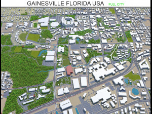 gainesville city florida usa 30km 3D Model
