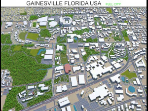 Gainesville stad Florida VS 30 km 3D Model