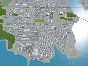 garland city texas usa 30km 3D Model