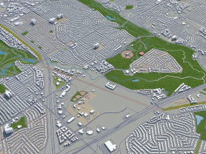 garland city texas usa 30km 3D Model