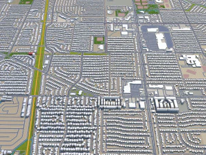 garland city texas usa 30km 3D Model