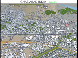 ghaziabad city india 40km Modello 3D