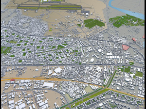 ghaziabad city india 40km 3D 模型
