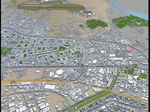 ghaziabad city india 40km 3D Model