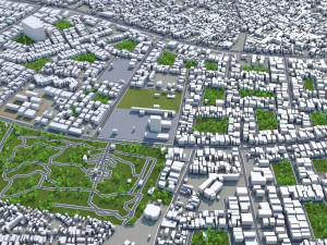 ghaziabad city india 40km 3D Model