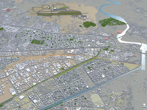 ghaziabad city india 40km 3D Model