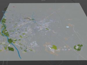 ghaziabad city india 40km 3D 模型