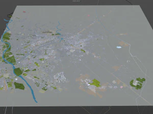 ghaziabad city india 40km 3D Model
