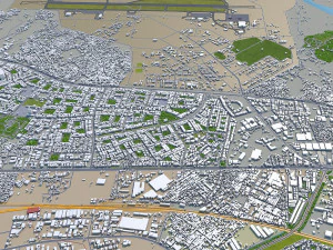 ghaziabad city india 40km 3D Model