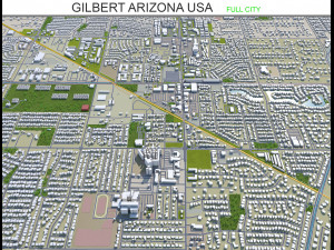 gilbert city arizona usa 40km Modelo 3D