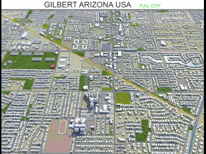 gilbert city arizona usa 40km Model 3D