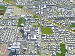 gilbert city arizona usa 40km 3D Модель