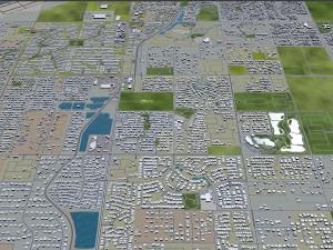 gilbert city arizona usa 40km 3D Модель