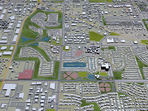 gilbert city arizona usa 40km 3D Модель