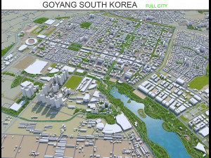 goyang city south korea 40km Modello 3D