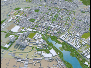 goyang city south korea 40km Model 3D