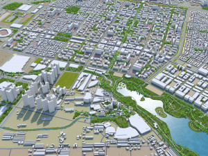 goyang city south korea 40km Model 3D
