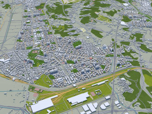 goyang city south korea 40km Model 3D