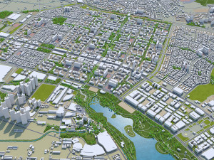 goyang city south korea 40km Model 3D