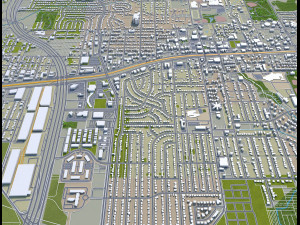 grand prairie city texas usa 50km 3D Model