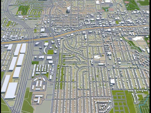 grand prairie city texas usa 50km 3D Model