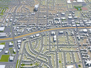 grand prairie city texas usa 50km 3D Model