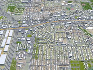 grand prairie city texas usa 50km 3D Model