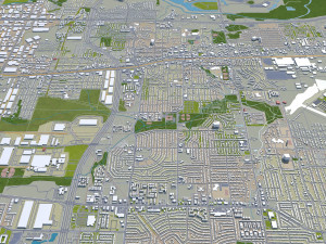 grand prairie city texas usa 50km 3D Model