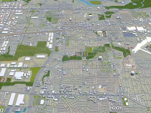 grand prairie city texas usa 50km 3D Model