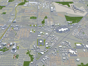 grand prairie city texas usa 50km 3D Model